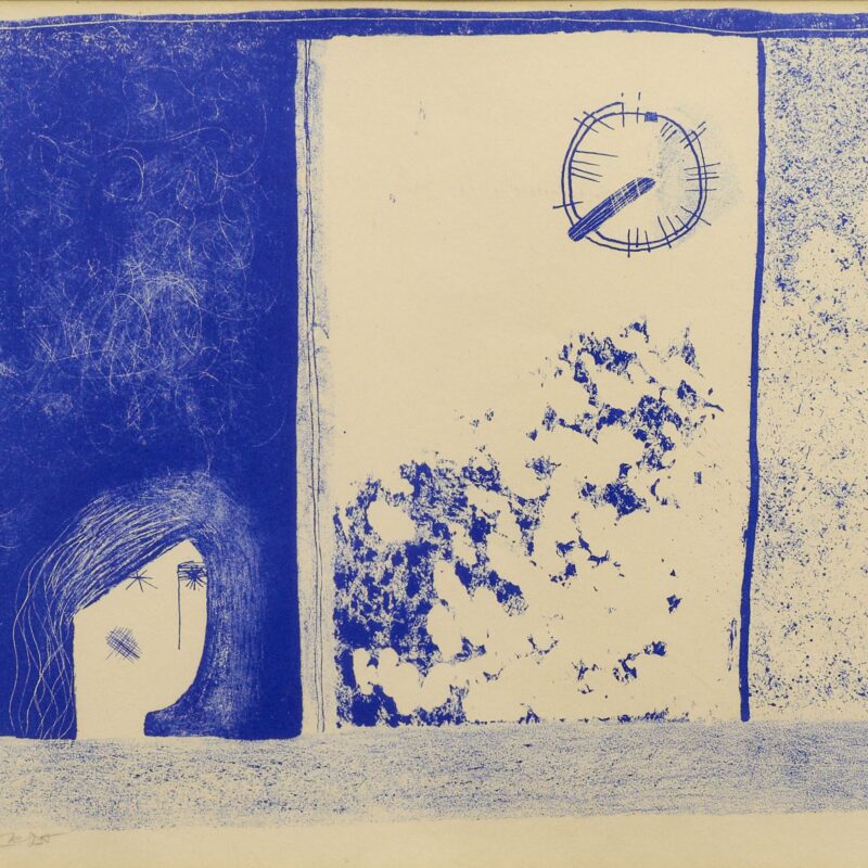 Alexander Eckerdt: Čakanie, 1965, litografia